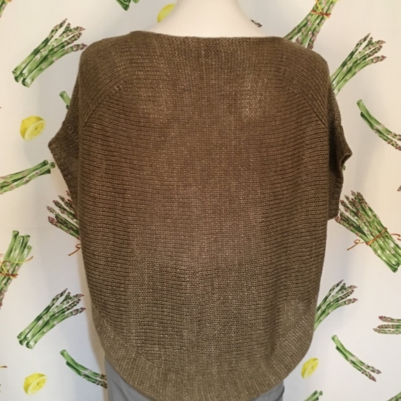 Vince Brown Short Sleeve Oversized Sweater Size S - Picture 3 of 8